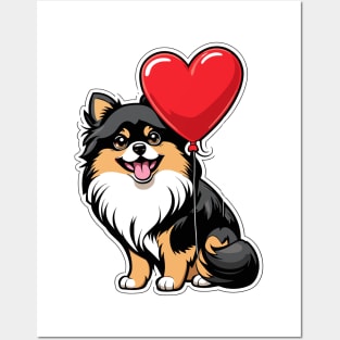 Pomeranian Heart Balloon - Valentines Day Posters and Art